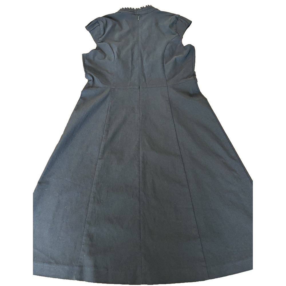 Vintage Y2K Le Chateau‎ Dress LBD black dress ruffled crossover whimsigoth sz XL - Picture 2 of 12